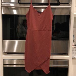 Red tight mini dress